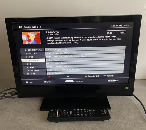 Sony bravia kdl - bravia, 19”